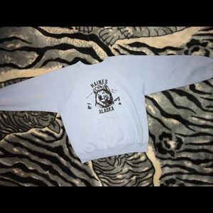 alaska wolf crew neck